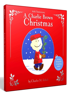 现货 查理布朗的圣诞节礼品装 花生漫画 史努比 精装绘本 英文原版 A Charlie Brown Christmas Deluxe Edition with Slipcase