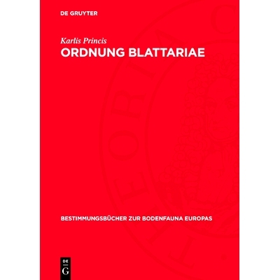 预订 Ordnung Blattariae: (Schaben): 9783112774748