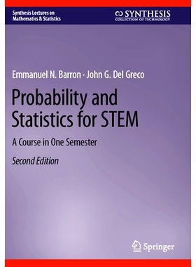 预订 Probability and Statistics for STEM: A Course in One Semester STEM 概率论与统计学：一学期课程: 9783031389870