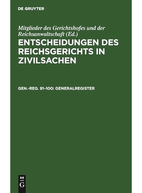 预订 Generalregister: 9783112607558