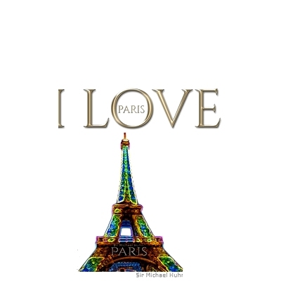 预订 I Love Paris eiffel tower creative blank journalsir Michael Huhn designer edition: I Love Paris eiffel tower creati
