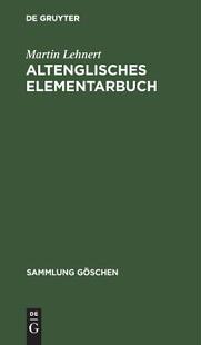 【预订】Altenglisches Elementarbuch 9783111009001