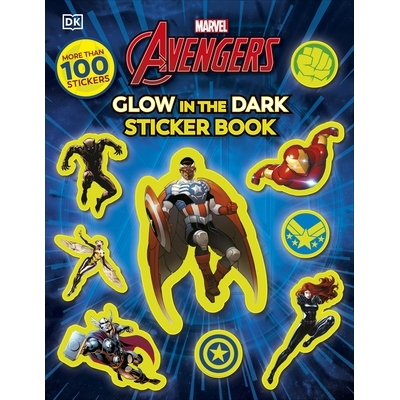 预订 Marvel Avengers Glow in the Dark Sticker Book: With More Than 100 Stickers 漫威复仇者联盟夜光贴纸书：包含超过100张