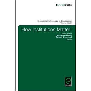 预订 Volume 2卷集 9781786355881 机构为何如此重要 Matter Institutions How Set