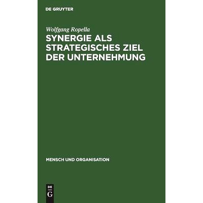 预订 Synergie als strategisches Ziel der Unternehmung: 9783110119305