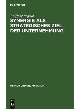 预订 Synergie als strategisches Ziel der Unternehmung: 9783110119305