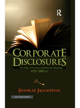预订 Corporate Disclosures: The Origin of Financial and Business Reporting 1553 - 2007 Ad: 9780367276072