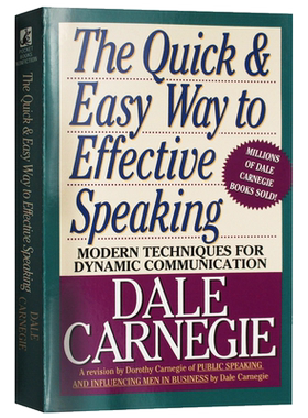 现货 英文原版 卡耐基励志书籍 语言的突破 演讲口才说话训练心理学 The Quick and Easy Way to Effective Speaking