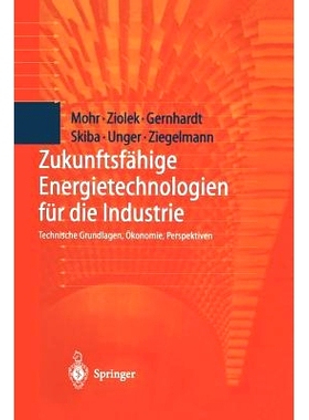 预订 Zukunftsfähige Energietechnologien für die Industrie: Technische Grundlagen, Ökonomie, Perspektiven: 97836426376