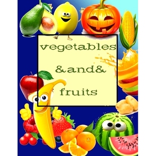 cherry Vegetables Book 预订 kiwi tomato... Fruits mushroom And 9798715176318 Coloring pumpkin apricot