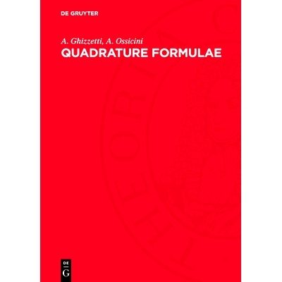 预订 Quadrature Formulae: 9783112765920