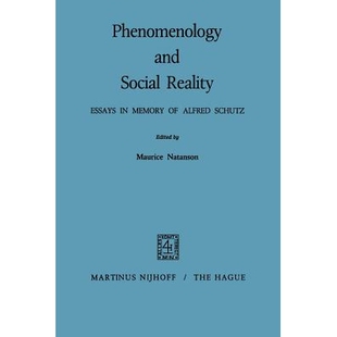 Alfred 9789024750108 Social Memory Essays and Reality Schutz 预订 Phenomenology