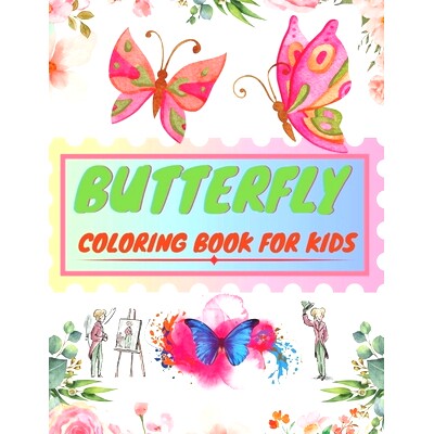 预订 80 Beautiful Butterfly Coloring Book: Stress Relief & Creativity for Kids & Adults: 9798320946405