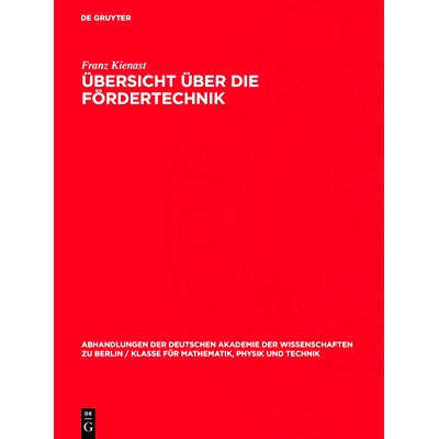 预订 Übersicht über die Fördertechnik: 9783112734407