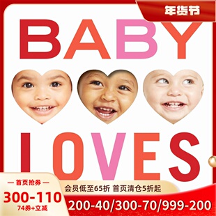 英文原版 宝宝爱 情绪认知纸板书 低幼启蒙 Baby Loves: A First Book of Favorites