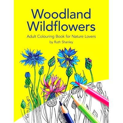 预订 Woodland Wildflowers. Adult Colouring Book for Nature Lovers by Ruth Shanley: Bonus plant identification pages: 978