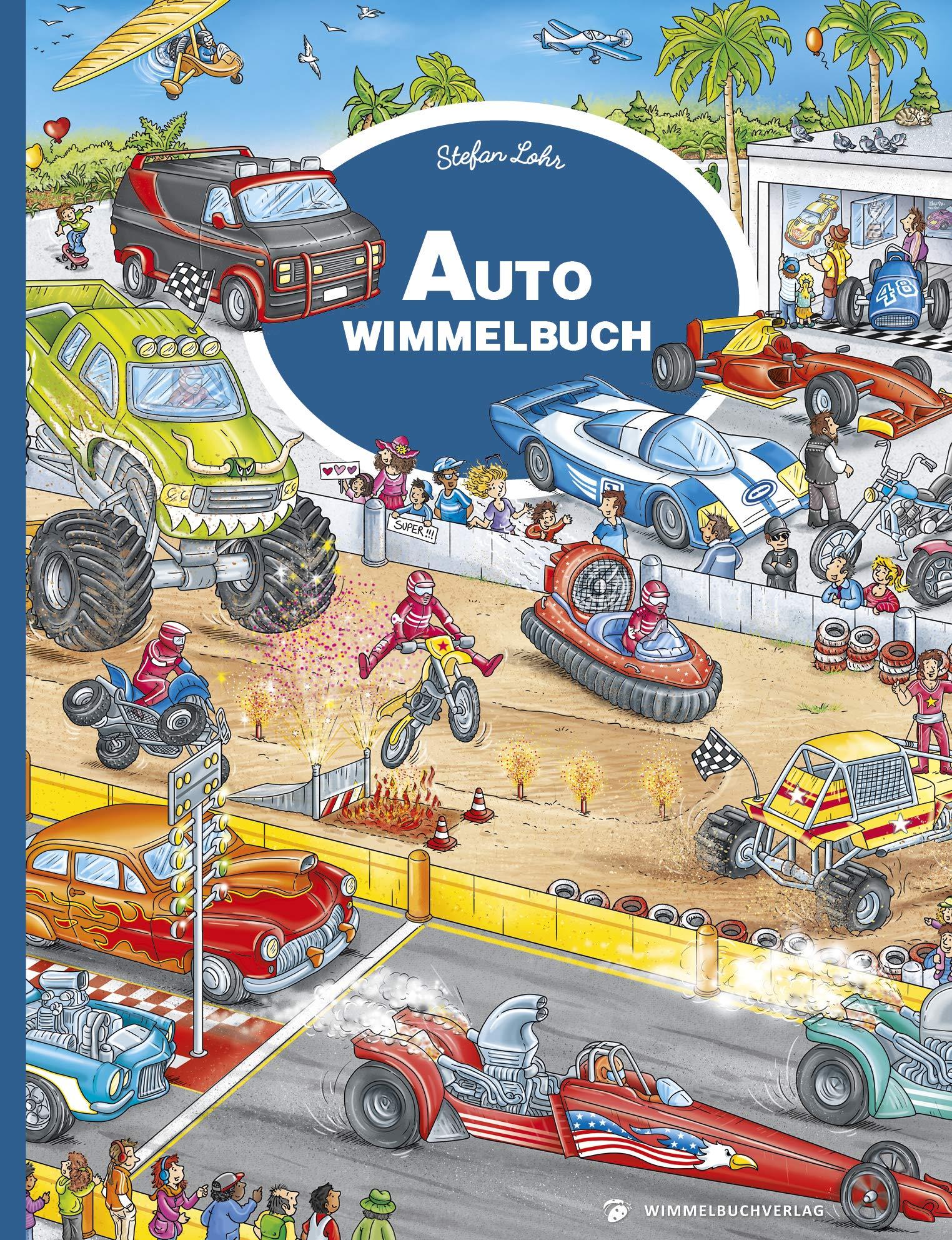 汽车 德国Wimmelbuch全景大发现儿童版 儿童绘本纸板书 找找看观察力专注力训练 德文原版 Auto Wimmelbuch