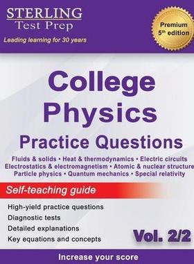 [预订]Sterling Test Prep College Physics Practice Questions: Vol. 2, High Yield College Physics Questions  9781954725775