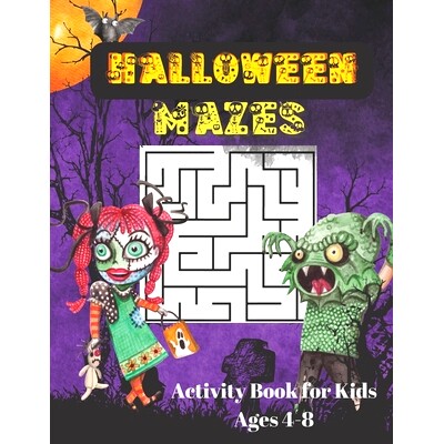 预订 Halloween Mazes Activity book: for kid Ages 4-8: 9798357612458