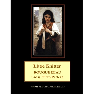 预订 Little Knitter: Bouguereau Cross Stitch Pattern: 9781721612420