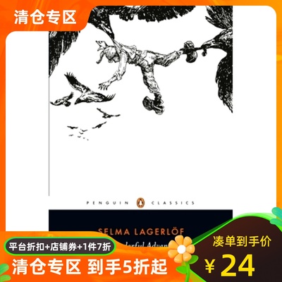 预售 英文原版 尼尔斯骑鹅历险记 瑞典童话故事 企鹅经典 The Wonderful Adventure of Nils Holgersson