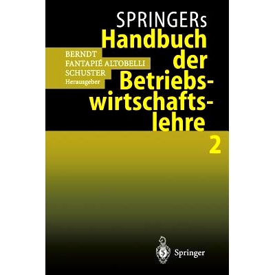 预订 Springers Handbuch der Betriebswirtschaftslehre 2: 9783540648291
