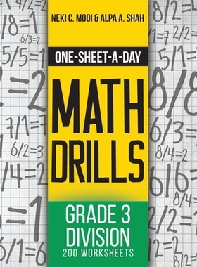 预订 One-Sheet-A-Day Math Drills: Grade 3 Division - 200 Worksheets (Book 8 of 24): 9781627342070