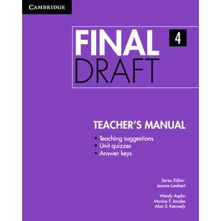 预订 Final Draft Level 4 Teacher’s Manual: 9781107495593