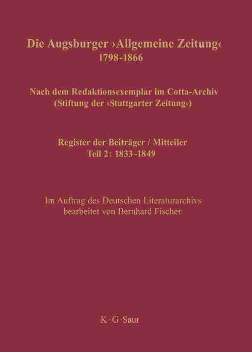 【预订】Register der Beiträger / Mitteiler 9783598349744