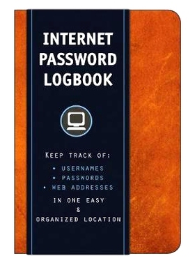 预订 Internet Password Logbook (Cognac Leatherette): Keep track of: usernames, passwords, web addresses in one easy & or