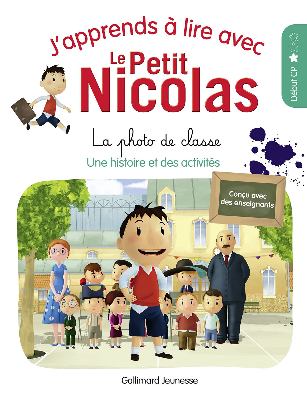 法国CP教辅读物 和小淘气尼古拉学阅读2：班级集体照 J'apprends à lire avec le Petit Nicolas 小学一年级法语写作词汇训练 BJ