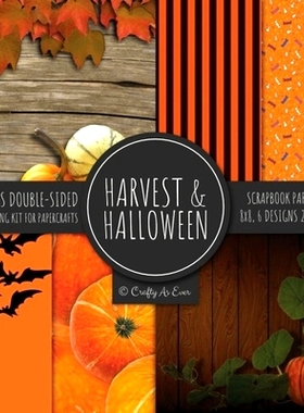 预订 Harvest & Halloween Scrapbook Paper Pad 8x8 Scrapbooking Kit for Papercrafts, Cardmaking, Printmaking, DIY Crafts,