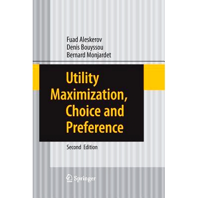 预订 Utility Maximization, Choice and Preference: 9783642447341