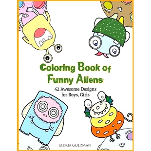 9781544995076 Girls Designs Coloring Book for Aliens Funny 预订 Boys Awesome