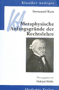 【预订】Immanuel Kant: Metaphysische Anfangsgründe der Rechtslehre 9783050030258