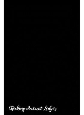 预订 Checking Account Ledger: Checking Account Register,6 Column Personal Record Tracker Log Book, Black Background