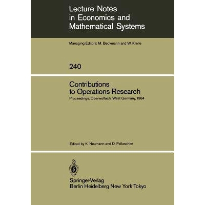 预订 Contributions to Operations Research: Proceedings of the Conference on Operations Research Held in Oberwolfach, Wes