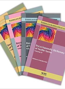 【预售】Encyclopaedic Dictionary of Textile Terms: 4 Volume Set