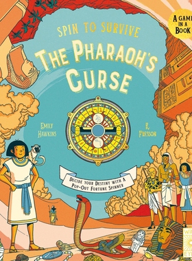 法老的诅咒 游戏互动精装儿童绘本 冒险故事机关书 英文原版 Spin to Survive The Pharaoh’s Curse