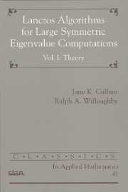预订 Lanczos Algorithms for Large Symmetric Eigenvalue Computations