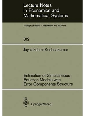 预订 Estimation of Simultaneous Equation Models with Error Components Structure: 9783540500315