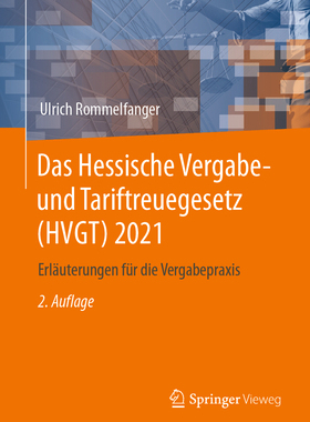 预订 Das Hessische Vergabe- und Tariftreuegesetz (HVGT) 2021
