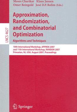 【预订】Approximation, Randomization, and Combinatorial Optimization. Algorithms and Techniques