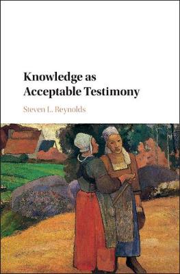 预订 Knowledge as Acceptable Testimony-封面