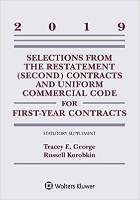 【预订】Selections from the Restatement (Second) Contracts and Uniform Commercial Code for First-Year Contracts: 2...