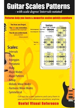 预订 Guitar Scales Patterns with scale degree/ intervals notated: 9798591042585