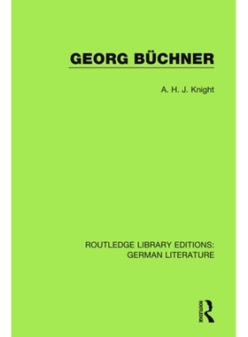 预订 Georg Büchner 乔治·布赫纳（重印版）: 9780367856175