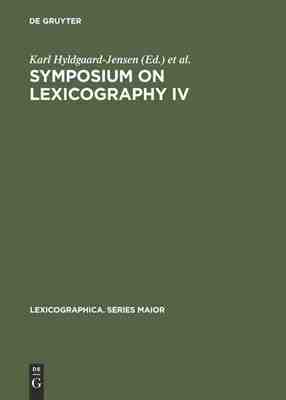【预订】Symposium on Lexicography IV 9783484309265