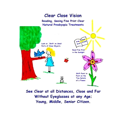 预订 Clear Close Vision - Reading, Seeing Fine Print Clear: Natural Presbyopia Treatment (Black & White Edition): 978146