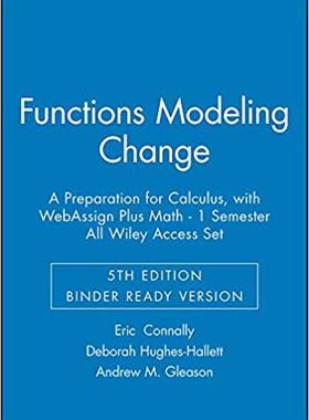 【预售】Functions Modeling Change: A Prepara...